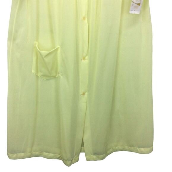 Vtg Nancy King Lingerie Housecoat Women's M Short Sleeve Lace Trim Button Front - Picture 5 of 11
